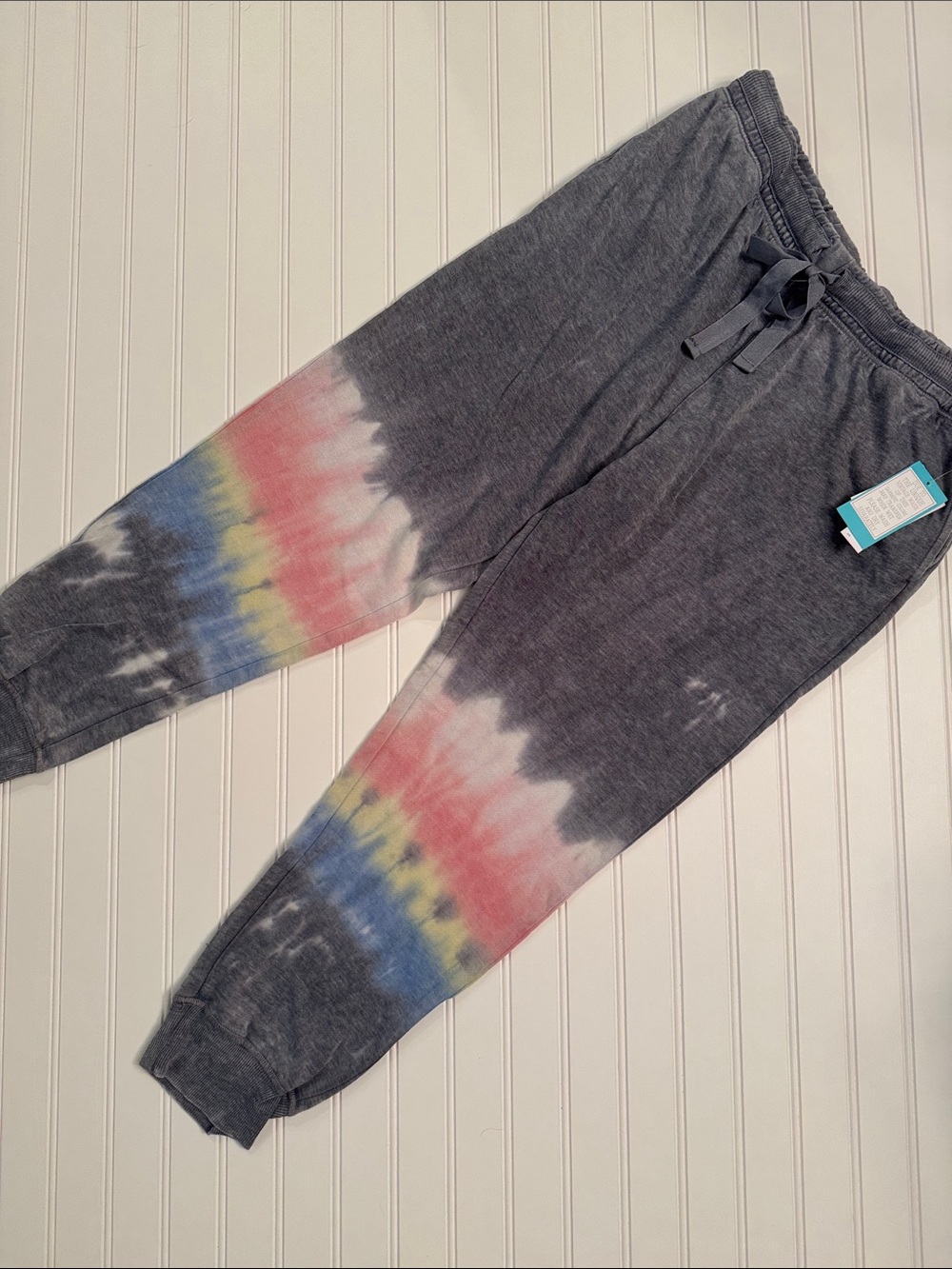 Jaclyn Intimates Tie Dye Jogger Lounge Pants Gray XL NWT